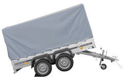 Remorque à deux essieux 264 x 150 UNITRAILER GARDEN 265/2 KIPP avec châssis H-1100 et bâche grise