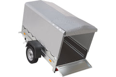 Remorque 750 kg 200 x 125 avec bâche haute et arceau Garden Trailer 201 KIPP