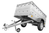 Remorque neuve 200 x 106 avec bâche plate, rehausses de ridelles et roue jockey – Garden Trailer 200 KIPP