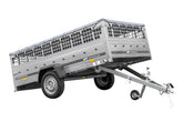 Remorque légère 264 x 150 UNITRAILER GARDEN 265 KIPP avec ridelles grillagées, châssis H-0 et bâche grise