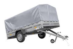 Remorque à un essieu 264 x 150 UNITRAILER GARDEN 265 KIPP avec arceau H-800 et bâche grise