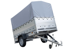 Remorque haute avec rehausses de ridelles et bâche haute – 2,30 x 1,25 m – Garden Trailer 230 KIPP