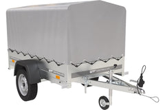 Remorque 750 kg 200 x 125 avec bâche haute et arceau Garden Trailer 201 KIPP