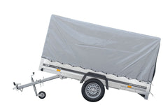 REMORQUE DE JARDIN 264 KIPP AVEC ROUE DE SUPPORT, CADRE H-1100 ET BACHE GRISE