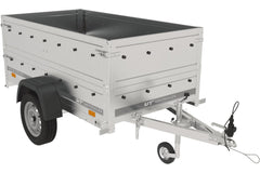 Remorque Garden Trailer 200 KIPP avec roue jockey et rehausses des ridelles