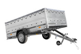 Remorque voiture 264 x 150 UNITRAILER GARDEN 265 KIPP avec ridelles BIS, cadre H-0 et bâche grise