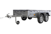 REMORQUE UNITRAILER 264/2 KIPP AVEC ROUE JOCKEY, TIGE DE SUPPORT DE BÂCHE ET BÂCHE PLATE GRISE