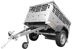 Remorque compacte à vendre – Garden Trailer 150 KIPP [avec bâche plate grise, roue jockey]