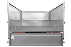 Remorque de voiture Garden Trailer 201 KIPP 500 kg 200 x 125 cm [avec rehausses de ridelles et roue jockey]