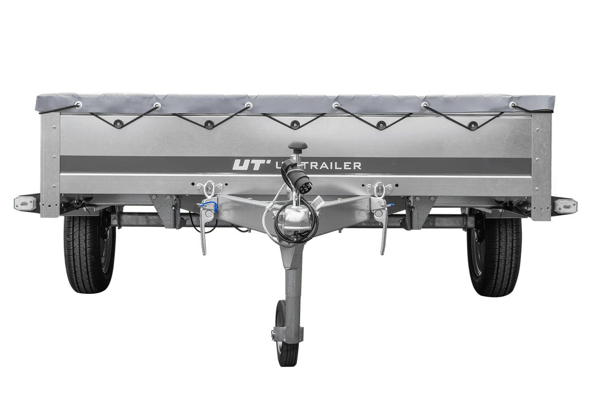 Remorque voiture 264 x 150 UNITRAILER GARDEN 265 KIPP avec châssis H-0 et bâche grise