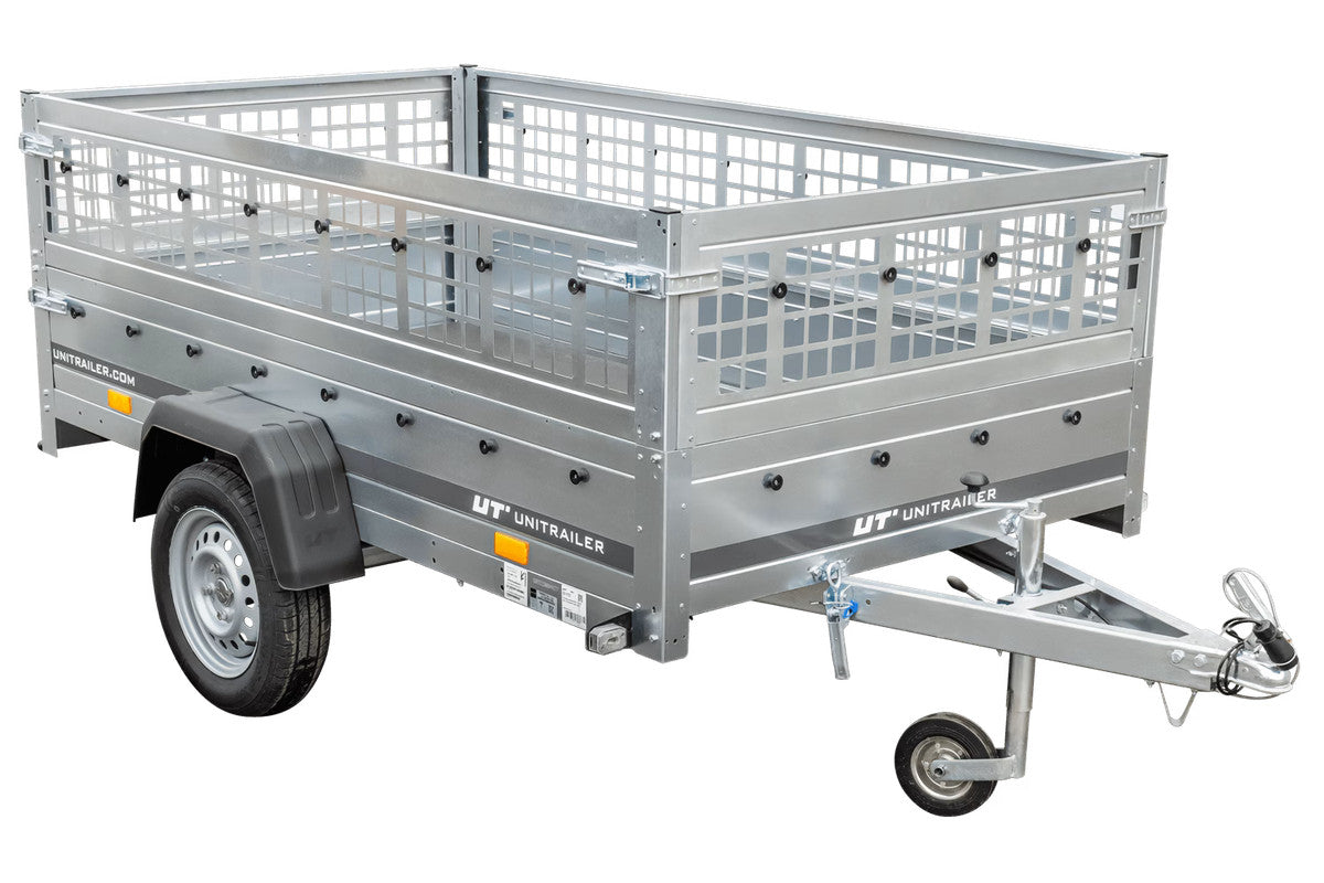 Remorque Unitrailer GARDEN TRAILER 230 KIPP (NEW) remorque voiture avec roue jockey et côtés grillagés