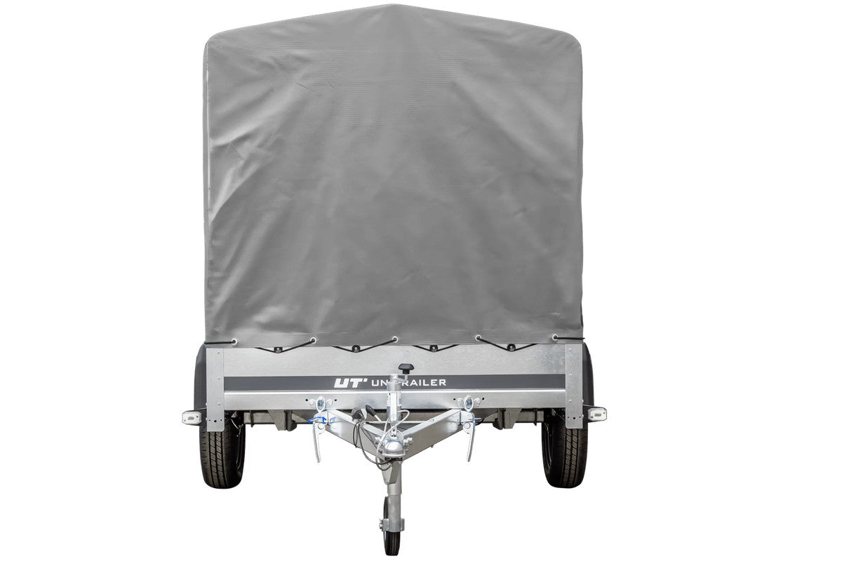 Remorque routière avec bâche haute (110 cm), arceau (110 cm) et roue jockey 230 x 125 Garden Trailer 230 KIPP