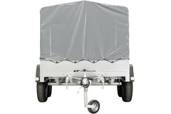 REMORQUE DOUBLE ESSIEUX UNITRAILER 264/2 KIPP AVEC ROUE JOCKEY, ARCEAU ET bâche GRISE