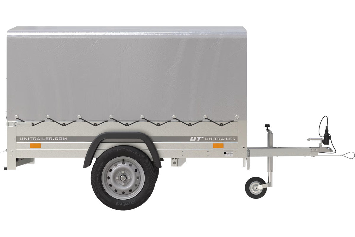 Remorque 750 kg 200 x 125 avec bâche haute et arceau Garden Trailer 201 KIPP