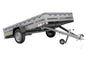Remorque voiture 264 x 150 UNITRAILER GARDEN 265 KIPP avec châssis H-0 et bâche grise