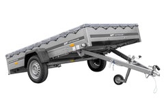 Remorque voiture 264 x 150 UNITRAILER GARDEN 265 KIPP avec châssis H-0 et bâche grise