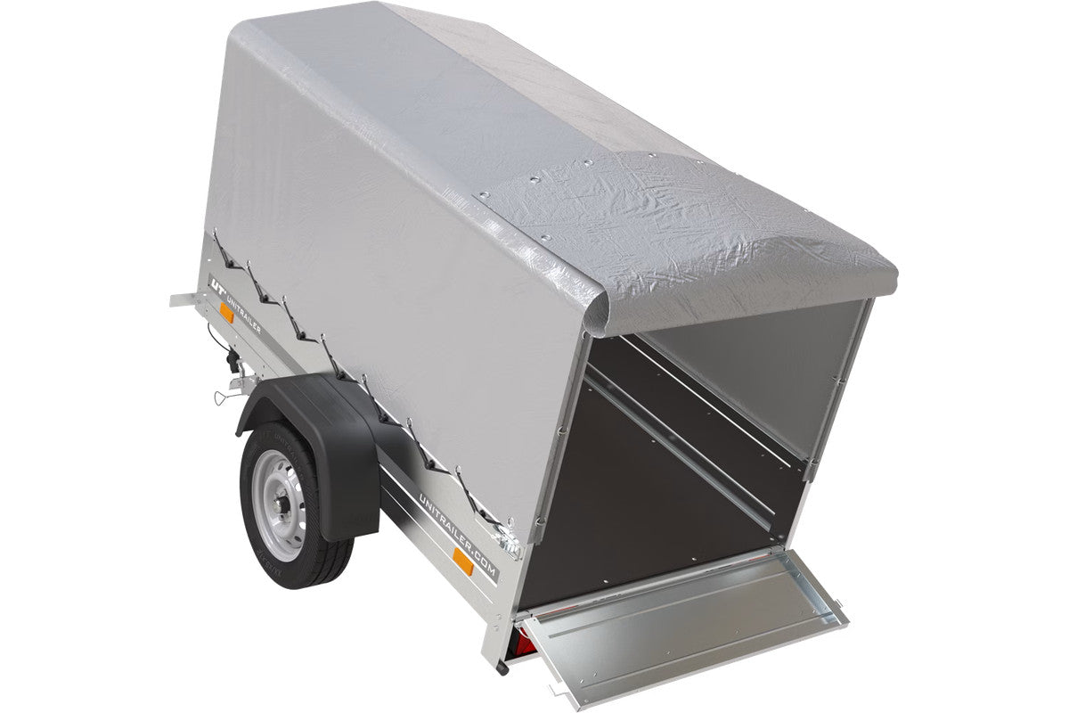 Remorque 750 kg 200 x 125 avec bâche haute et arceau Garden Trailer 201 KIPP