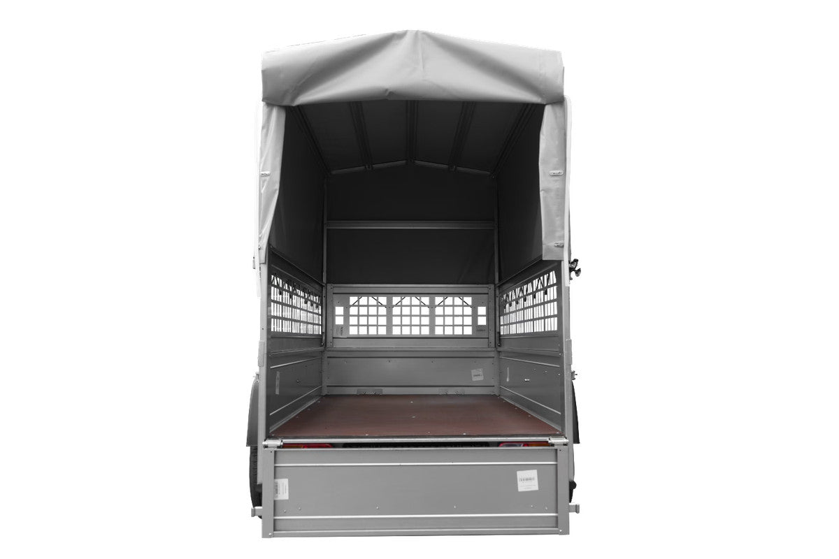 Remorque tôle Garden Trailer 200 KIPP 200 x 106 cm [avec rehausses grillagées, bâche haute et arceau]