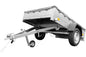 Remorque galvanisée à vendre 200 x 125 cm Garden Trailer 201 KIPP [avec roue jockey et bâche plate grise]