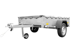 Remorque galvanisée à vendre 200 x 125 cm Garden Trailer 201 KIPP [avec roue jockey et bâche plate grise]