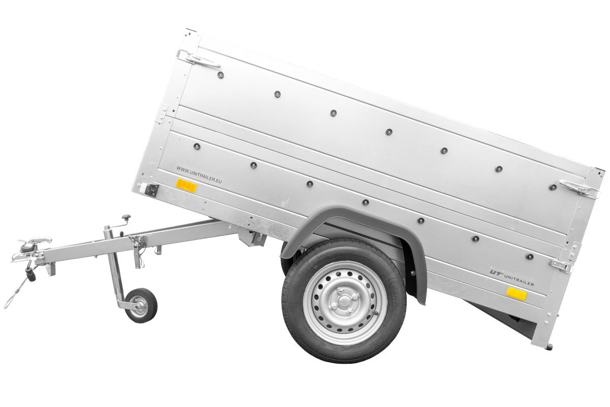 Remorque de voiture Garden Trailer 201 KIPP 500 kg 200 x 125 cm [avec rehausses de ridelles et roue jockey]