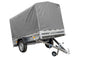 Remorque routière avec bâche haute (110 cm), arceau (110 cm) et roue jockey 230 x 125 Garden Trailer 230 KIPP
