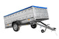 Remorque à essieu simple 264 x 150 UNITRAILER GARDEN 265 KIPP avec ridelles BIS, châssis H-0 et bâche bleue