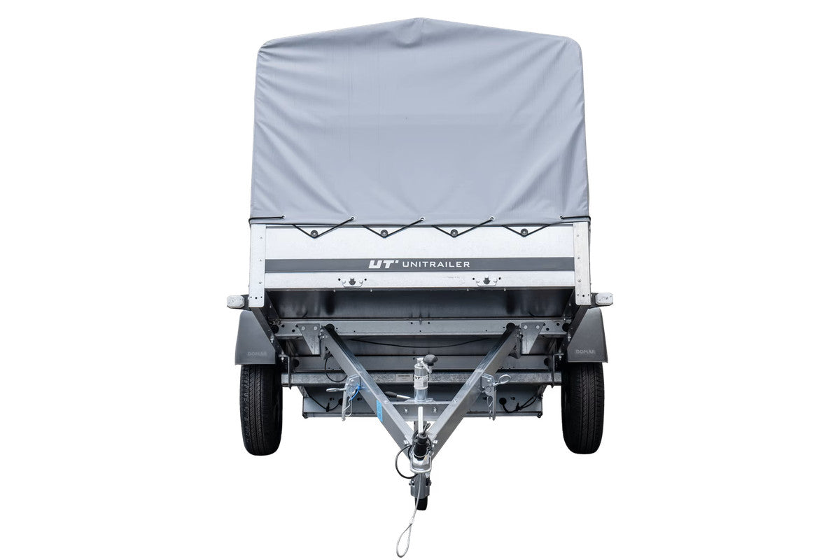 Remorque routière avec bâche haute, arceau H-800 et roue jockey 230 x 125 Garden Trailer 230 KIPP