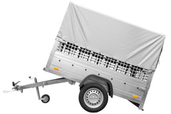 Remorque tôle Garden Trailer 200 KIPP 200 x 106 cm [avec rehausses grillagées, bâche haute et arceau]