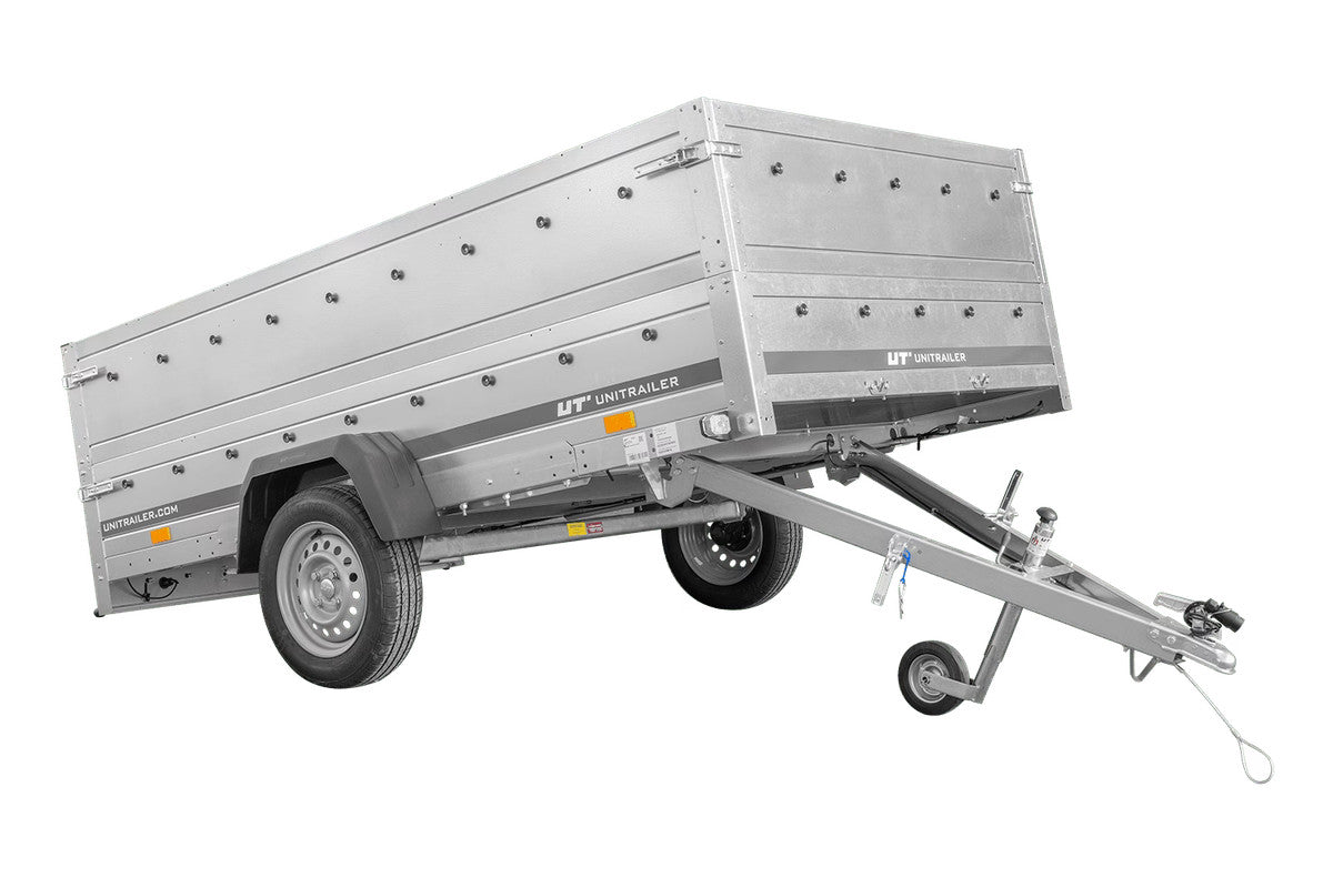 Remorque voiture 264 x 150 UNITRAILER GARDEN 265 KIPP avec ridelles supplémentaires