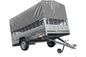 Remorque voiture 264 x 150 UNITRAILER GARDEN 265 KIPP avec ridelles grillagées, arceau H-800 et bâche grise