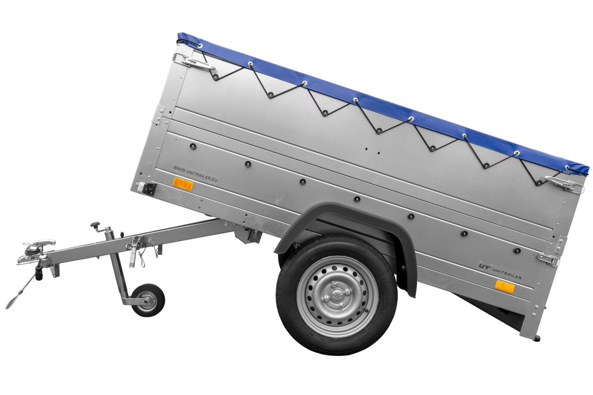 Remorque permis B avec rehausses et bâche plate Garden Trailer 201 KIPP 500 kg 200 x 125 cm
