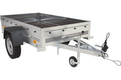 Remorque de jardin 200 Kipp avec roue jockey, châssis H-0 et bâche grise