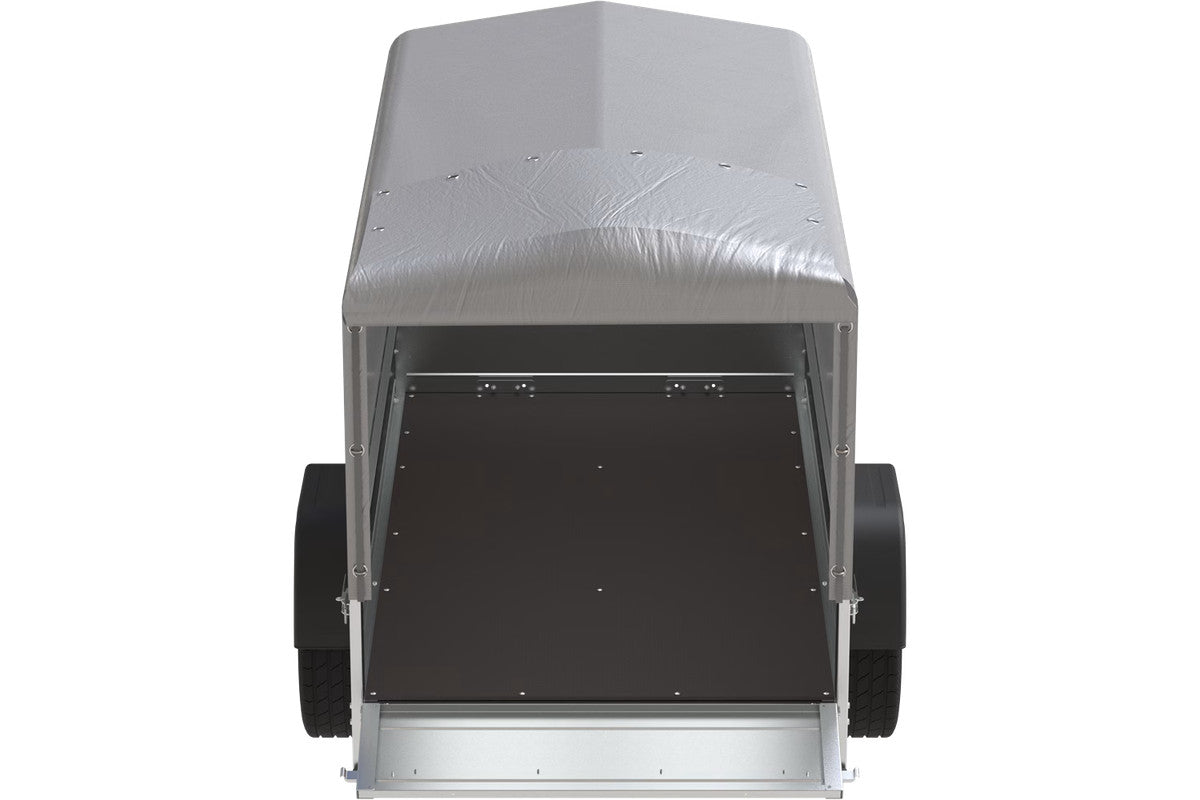 Remorque 750 kg 200 x 125 avec bâche haute et arceau Garden Trailer 201 KIPP