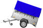 Remorque tôle non freinée Garden Trailer 200 KIPP 200 x 106 cm [avec rehausses grillagées, bâche haute et arceau]