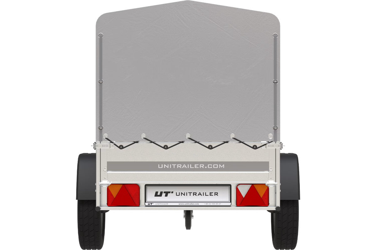 Remorque 750 kg 200 x 125 avec bâche haute et arceau Garden Trailer 201 KIPP