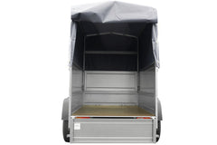Remorque rehaussée avec bâche 150 x 106 [bâche grise, arceau, rehausses de ridelles et roue jockey] Garden Trailer 150 KIPP