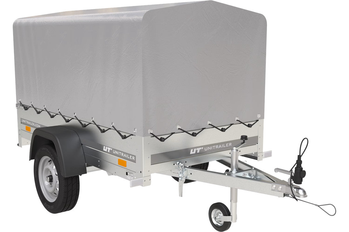 Remorque 750 kg 200 x 125 avec bâche haute et arceau Garden Trailer 201 KIPP