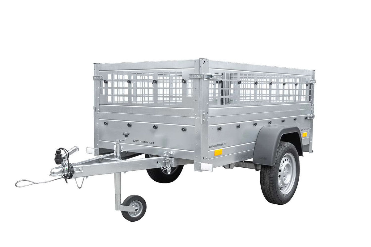 Remorque Top remorque GARDEN TRAILER 200 KIPP avec rehausses grillagées et roue jockey