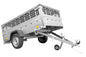 Remorque grand volume 230 x 125 avec bâche plate, ridelles grillagées, roue jockey et tiges de support bâche – Garden Trailer 230 KIPP