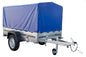 Remorque bagagère Garden Trailer 200 KIPP 200 x 106 cm avec bâche haute bleue, arceau et roue jockey