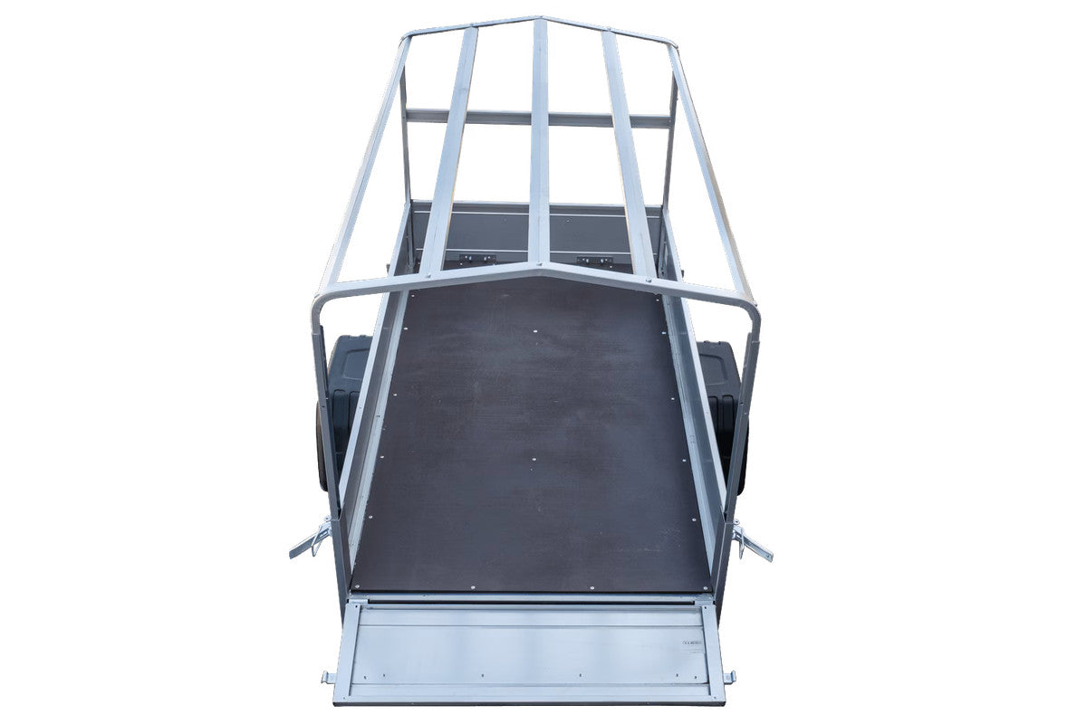 Remorque bagagère Garden Trailer 200 KIPP 200 x 106 cm avec bâche haute bleue, arceau et roue jockey