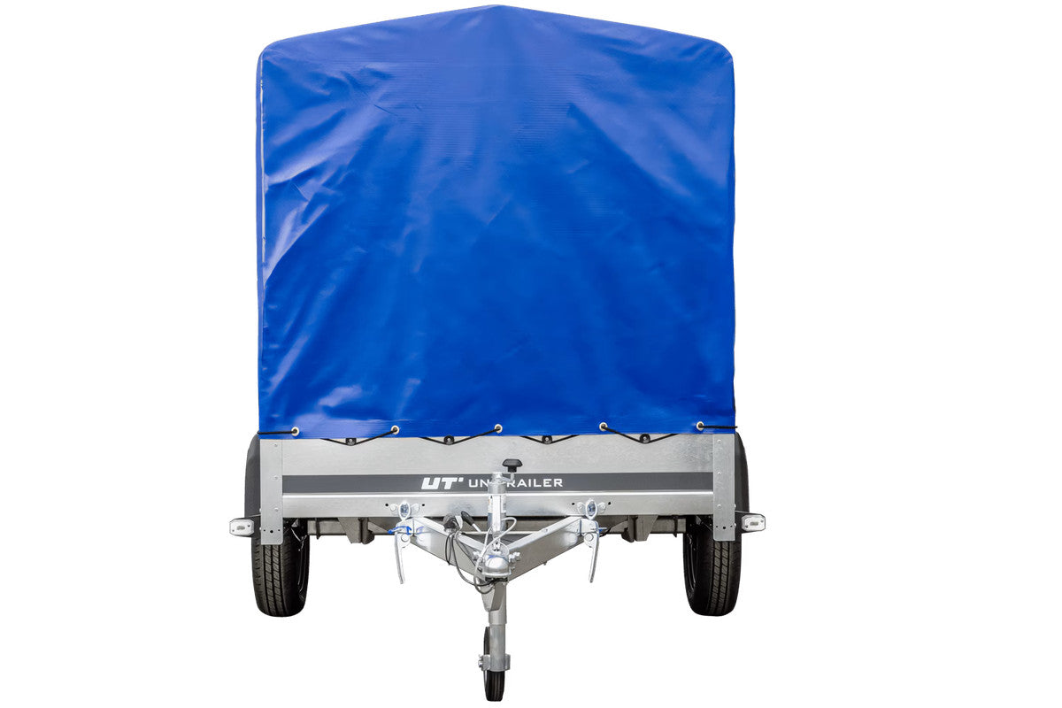 Remorque routière avec bâche haute (110 cm), arceau (110 cm) et roue jockey 230 x 125 Garden Trailer 230 KIPP