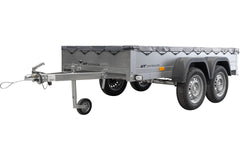 REMORQUE UNITRAILER 264/2 KIPP AVEC ROUE JOCKEY, TIGE DE SUPPORT DE BÂCHE ET BÂCHE PLATE GRISE