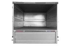 Remorque neuve 200 x 106 avec bâche plate, rehausses de ridelles et roue jockey – Garden Trailer 200 KIPP